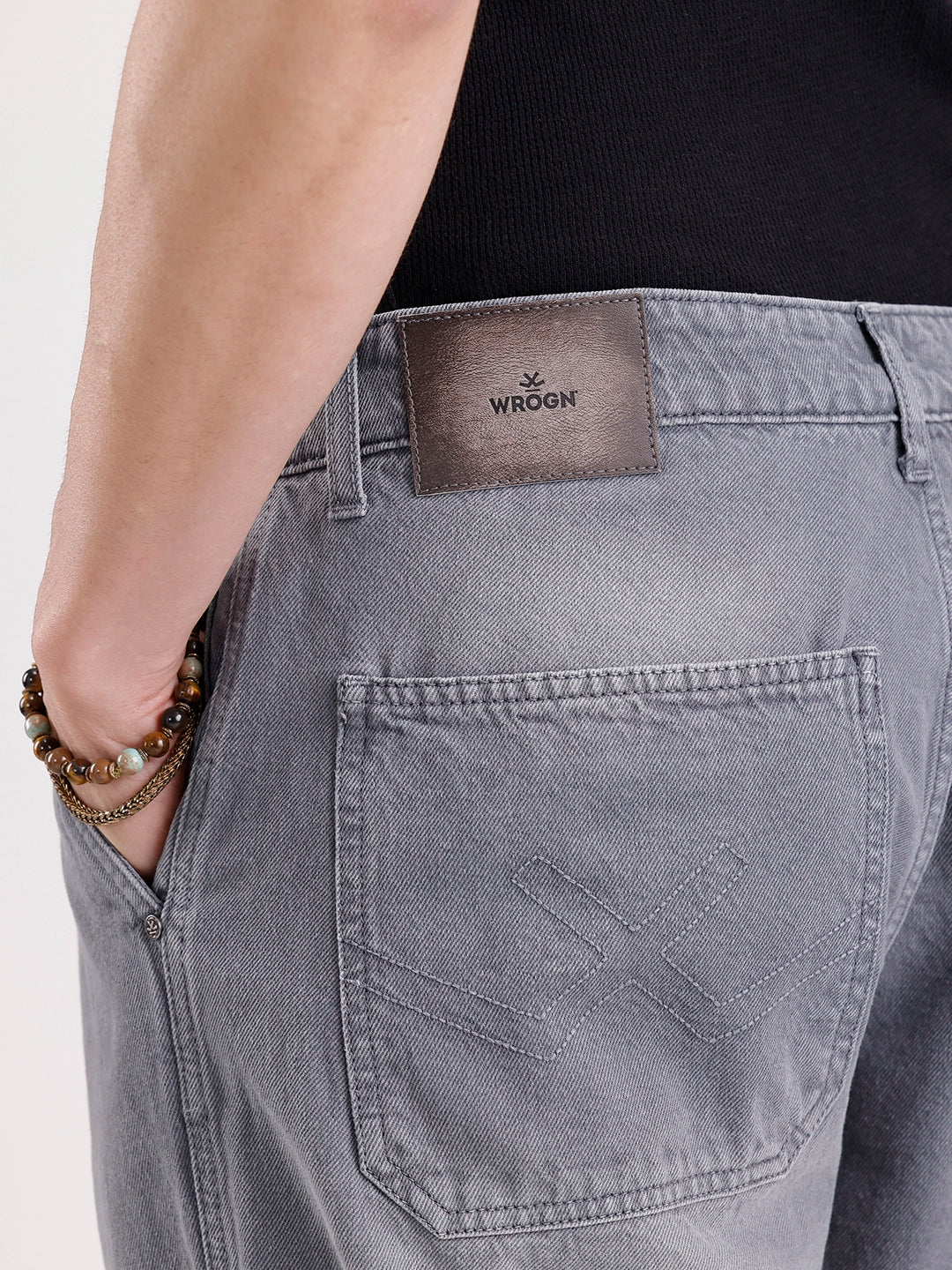 Classic Loose Fit Denim Cargo | Grey - Image 6