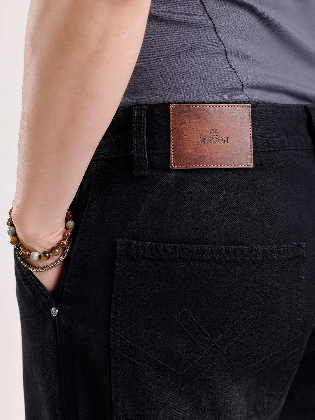 Washed Loose Fit Cargo Denim | Grey - Image 5